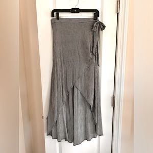 Long wrap skirt